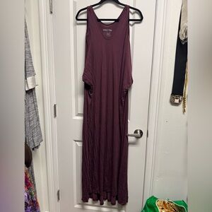 Purple Sleeveless Latched Mama Cocoon Maxi